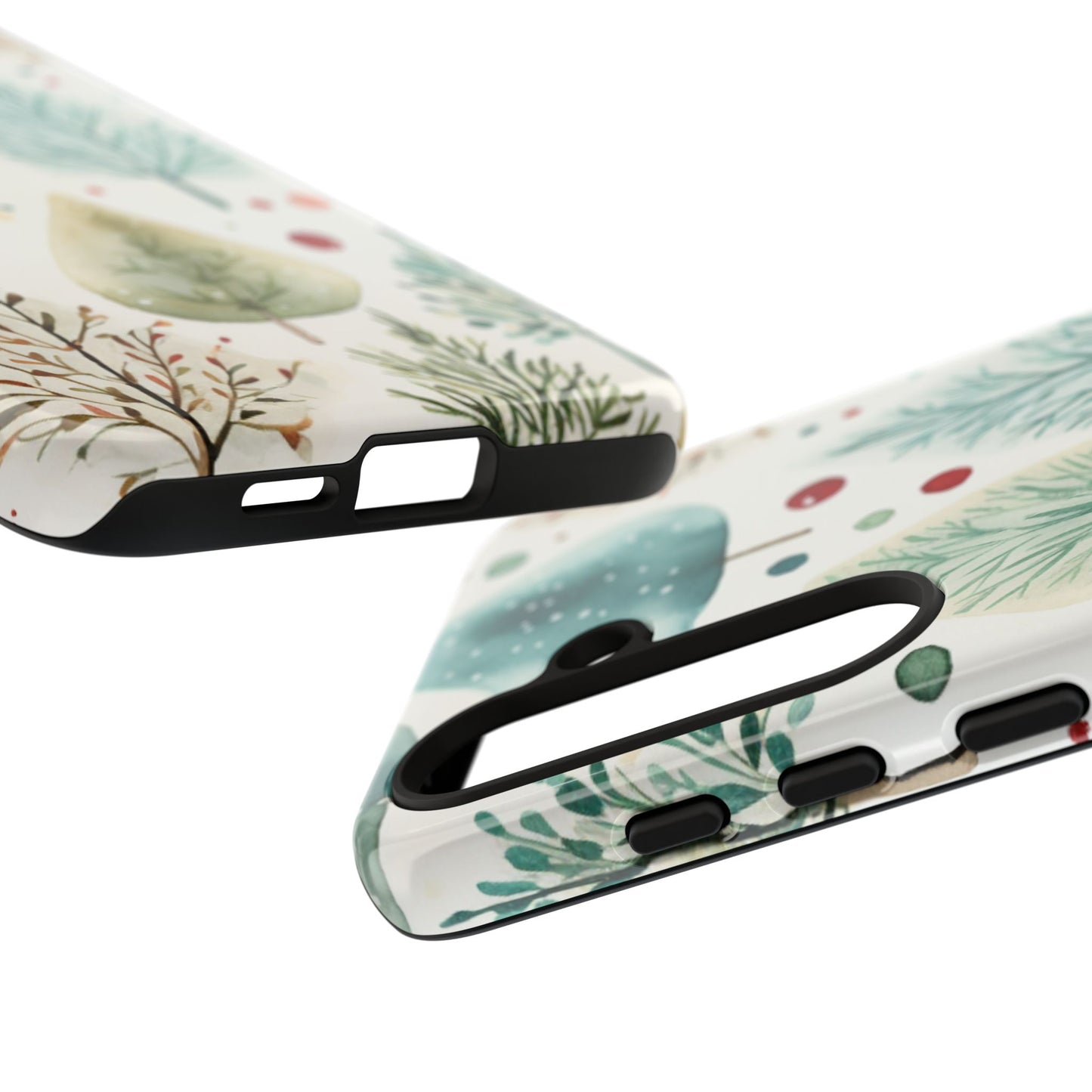 Watercolor Winter Trees Samsung Galaxy Case – Nature-Inspired, Holiday Theme Protective Cover