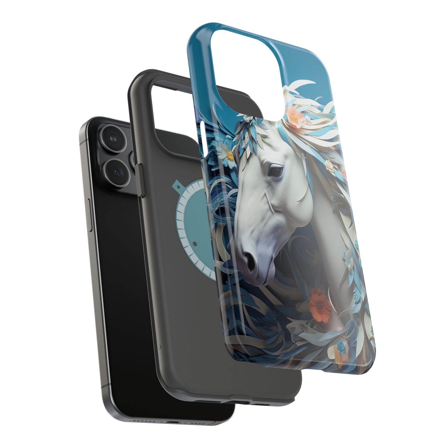 Floral Horse MagSafe iPhone Case