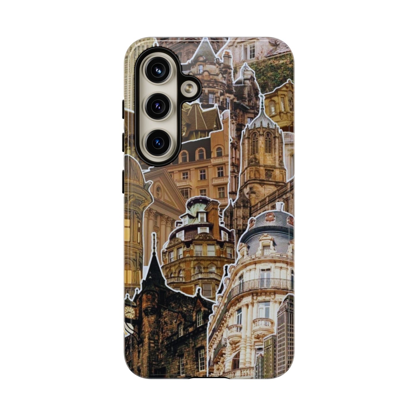 Vintage Architectural Collage Samsung Galaxy Case – Tough Dual-Layer Protection with Matte Finish