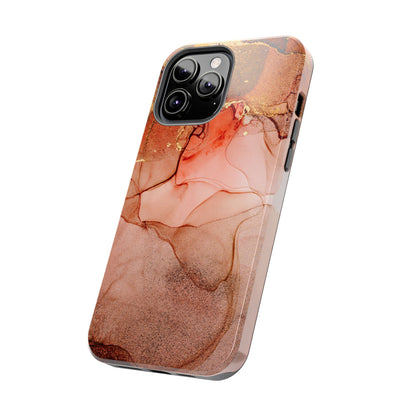 Ruby Red Marble Samsung Galaxy Case - Elegant Red Marble with Gold Accents