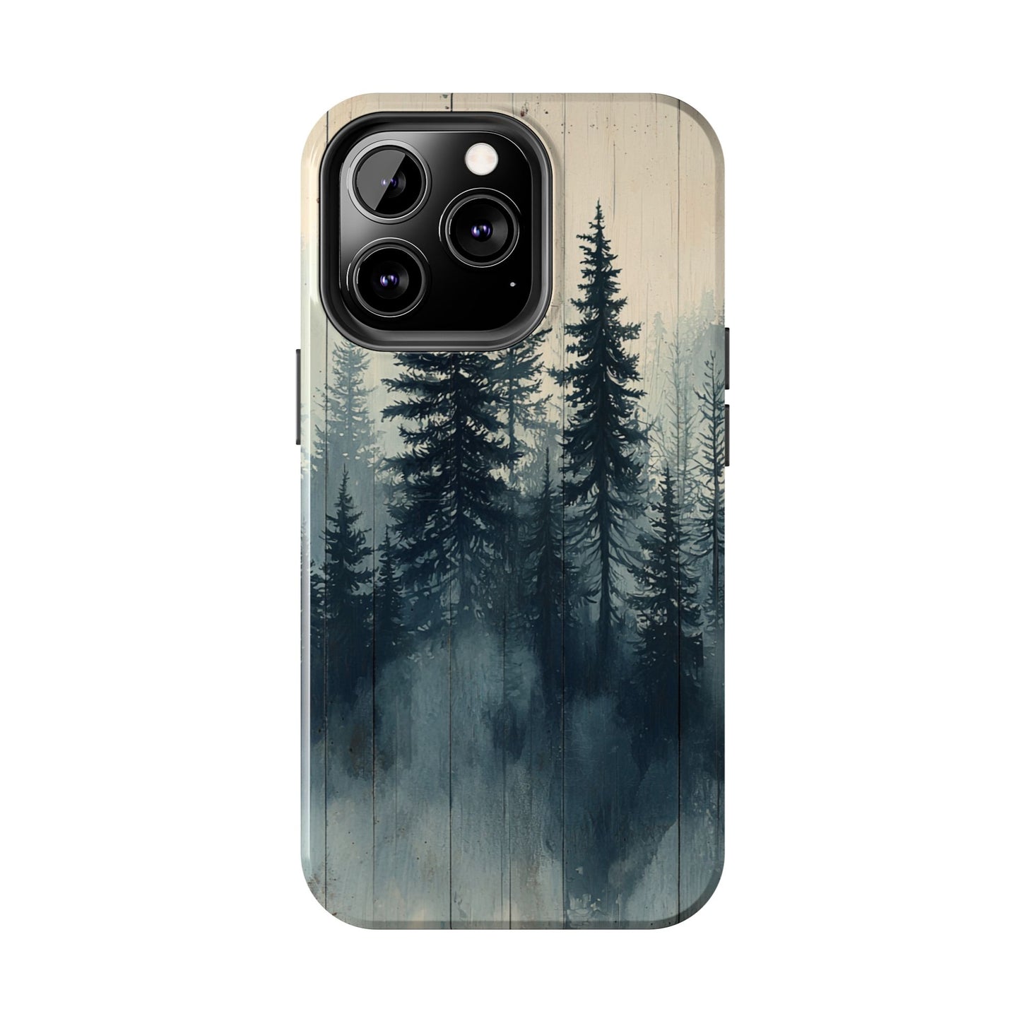 Misty Forest Wood iPhone Case - Nature-Inspired Protective Cover