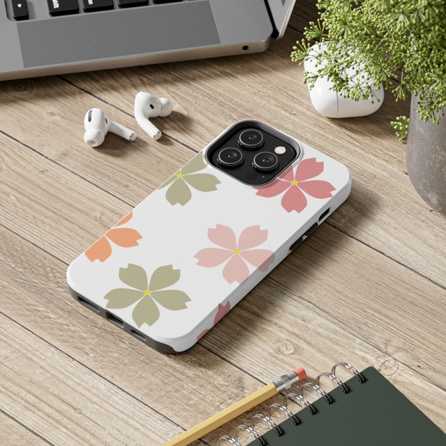 Pastel Sakura Blossom Tough iPhone Case – Durable Design with Soft Matte Finish