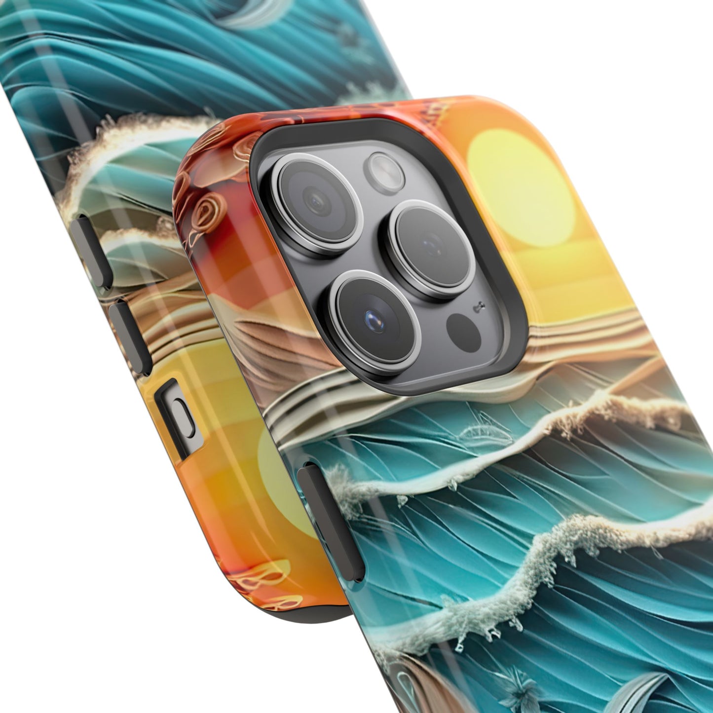 Tropical Sunset Paper Art Ocean – iPhone Series Case