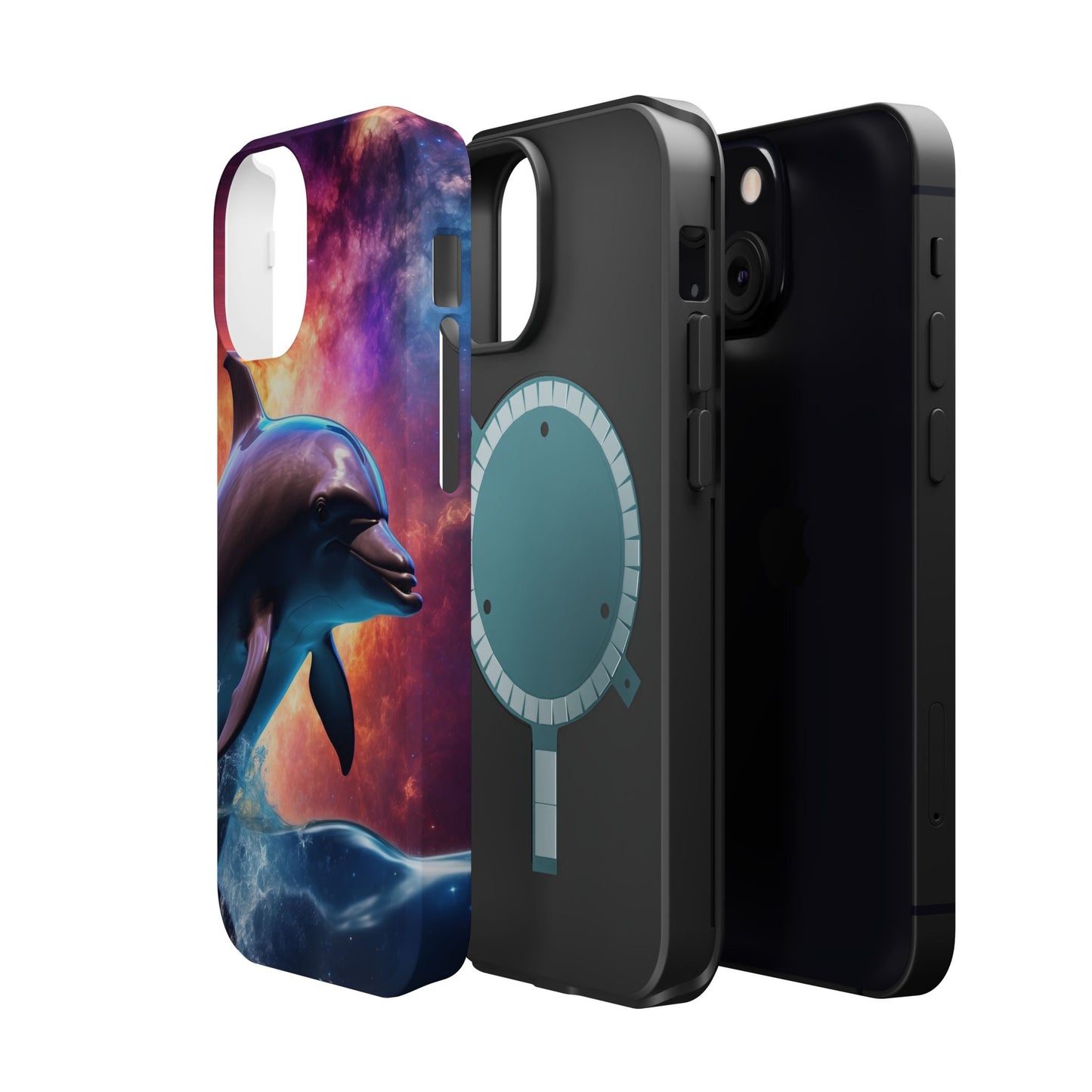 Cosmic Dolphin Galaxy Art - MagSafe-Compatible Case