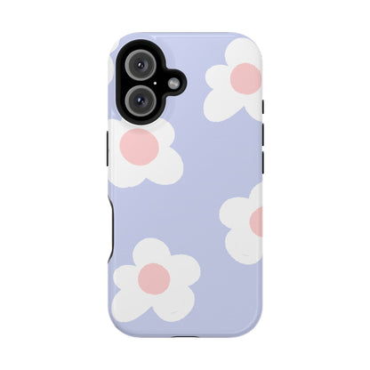 Retro Daisy Pastel Tough MagSafe iPhone Case – Durable Design with Soft Matte Finish