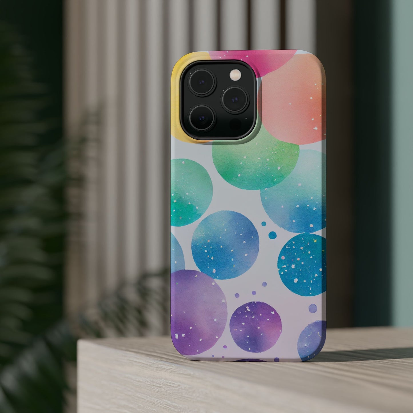 Pastel Galaxy Bubbles  MagSafe iPhone Case – Slim Design, Glossy Finish