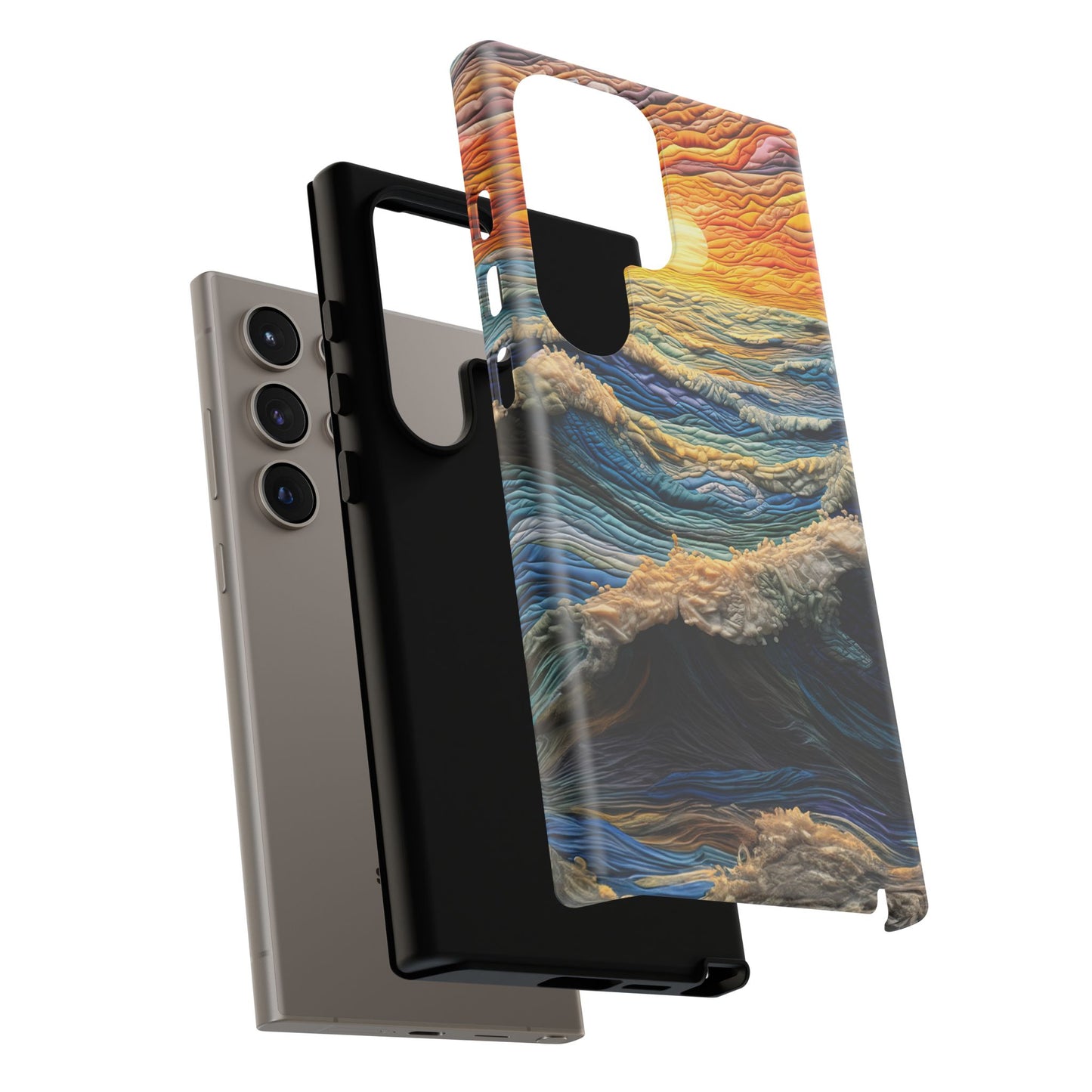 Textured Ocean Sunset Waves – Samsung Galaxy Series Case