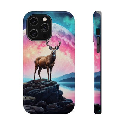 Vibrant Stag in Bloom – MagSafe iPhone Case