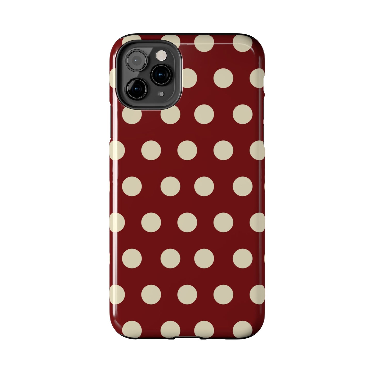 Classic Red & Cream Polka Dots - iPhone Case