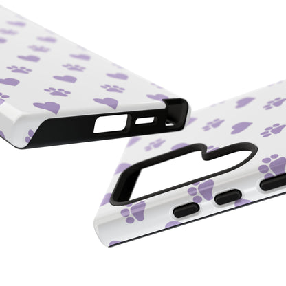 Paw Prints & Hearts – Samsung Galaxy Case, Cute and Durable Design