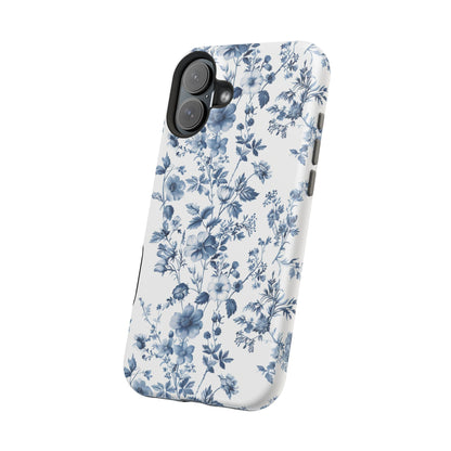 Enchanted Garden Blue Toile iPhone Case