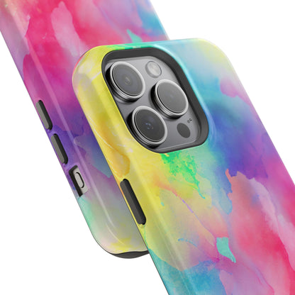 Pastel Watercolor Dream MagSafe iPhone Case – Slim Profile, Glossy Finish