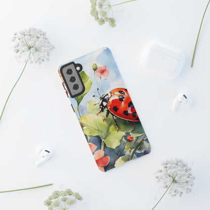 Watercolor Ladybug & Poppy Fields - Samsung Galaxy Case