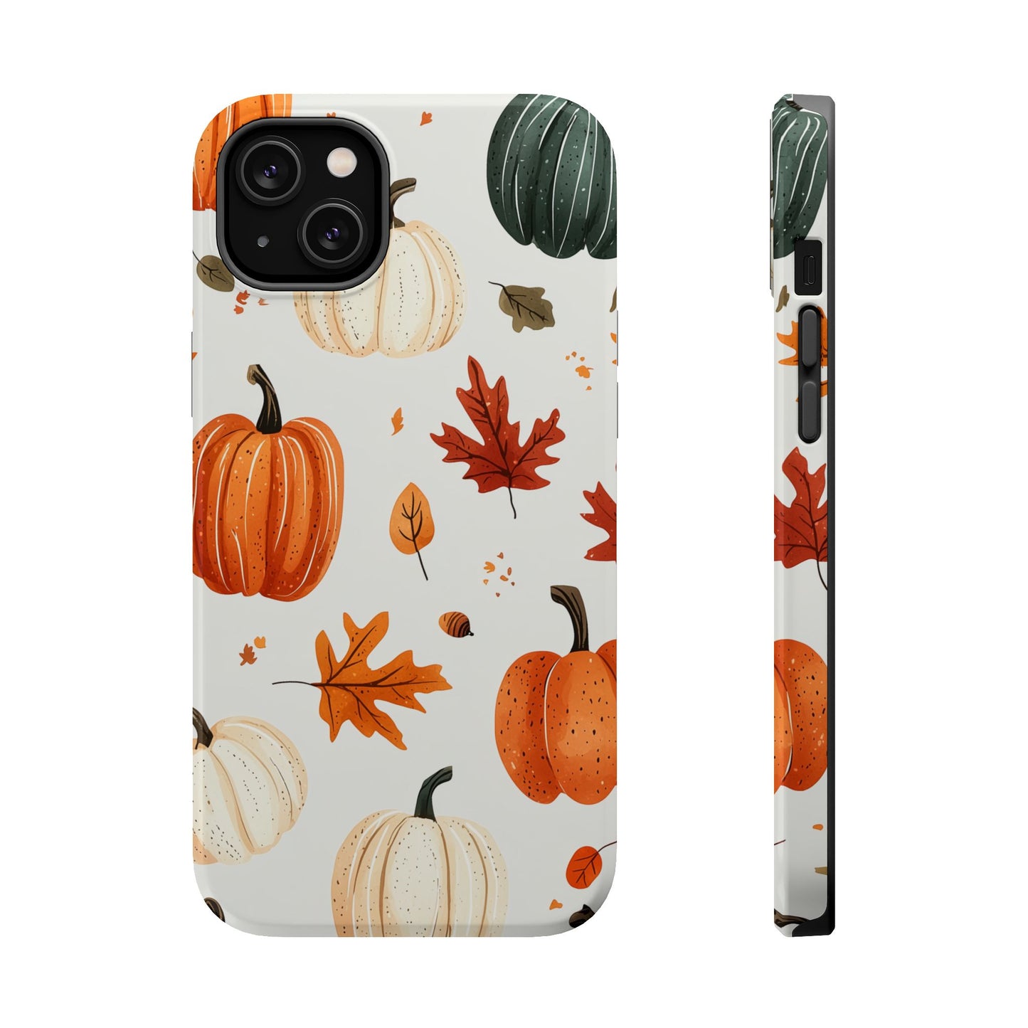 Autumn Pumpkin MagSafe iPhone Case – Fall Leaves and Harvest Design