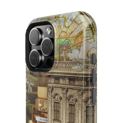 Whimsical Road Trip Collage MagSafe iPhone Case – Dual-Layer Protection with Vintage Art and Adventure Design