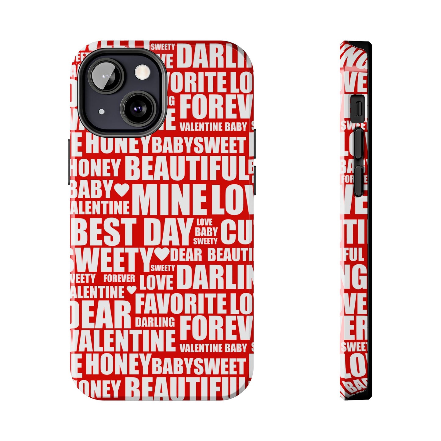 Valentine's Love Typography iPhone Case