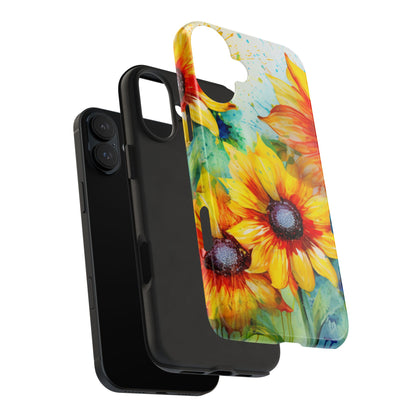 Watercolor Sunflower Splash - iPhone Series Case