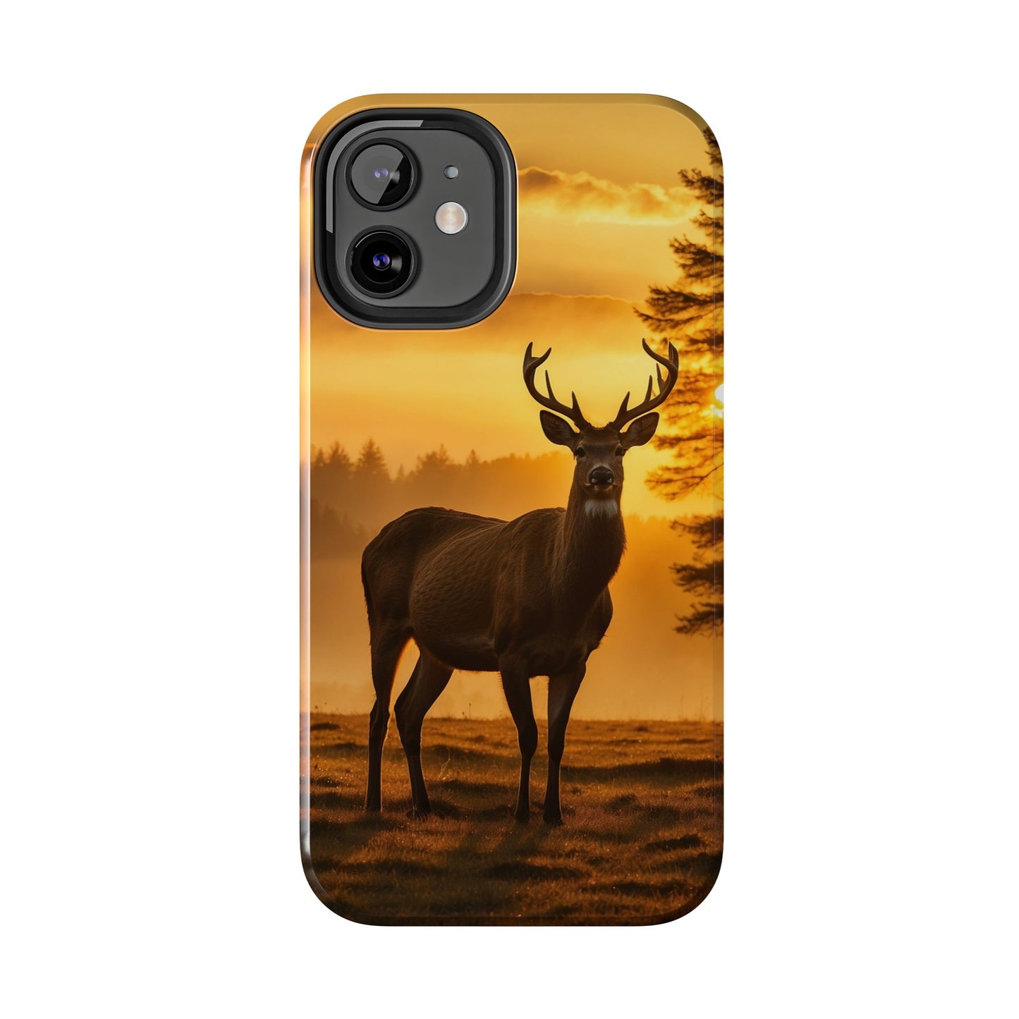 Sunset Majesty: Regal Stag – iPhone Case