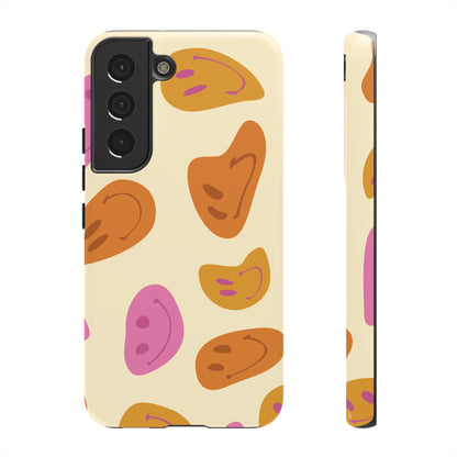 Retro Smiley Faces Samsung Galaxy Case – Shockproof, Matte Finish, Dual-Layer Protection