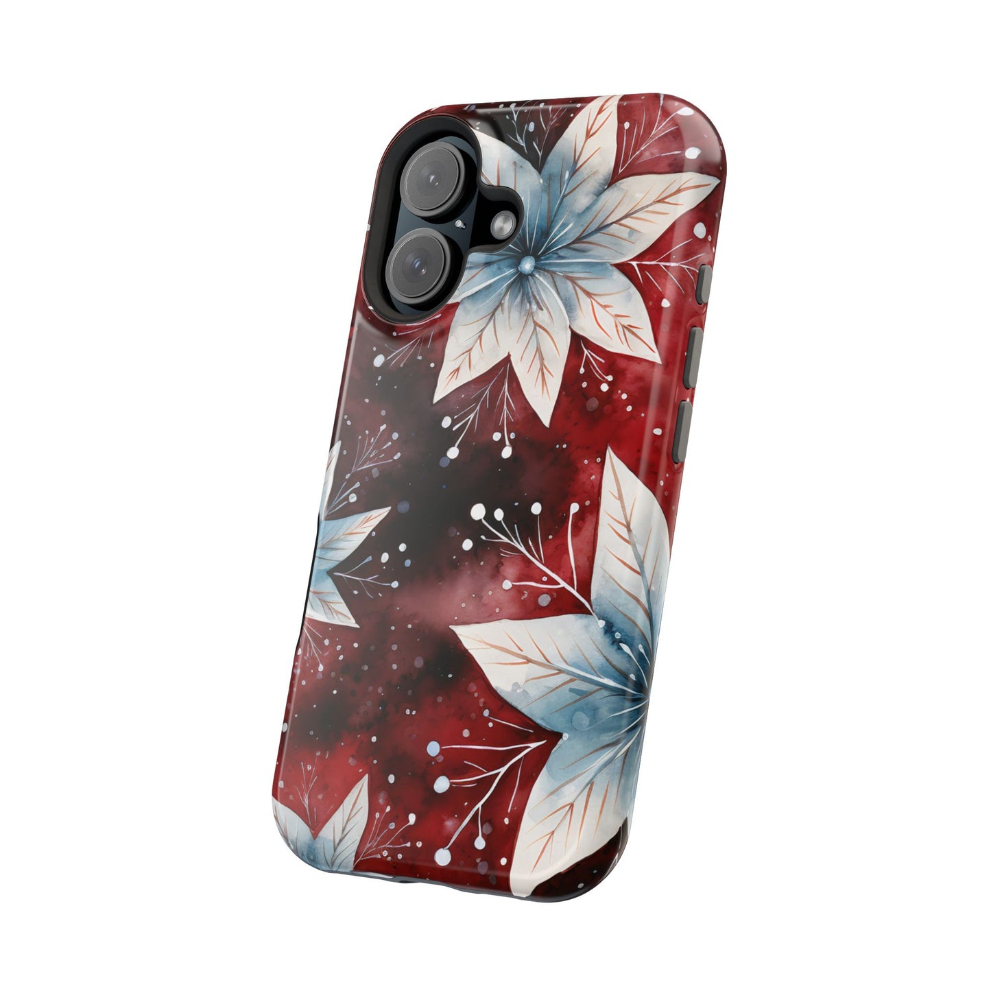 Winter Bloom Poinsettia – MagSafe iPhone Case