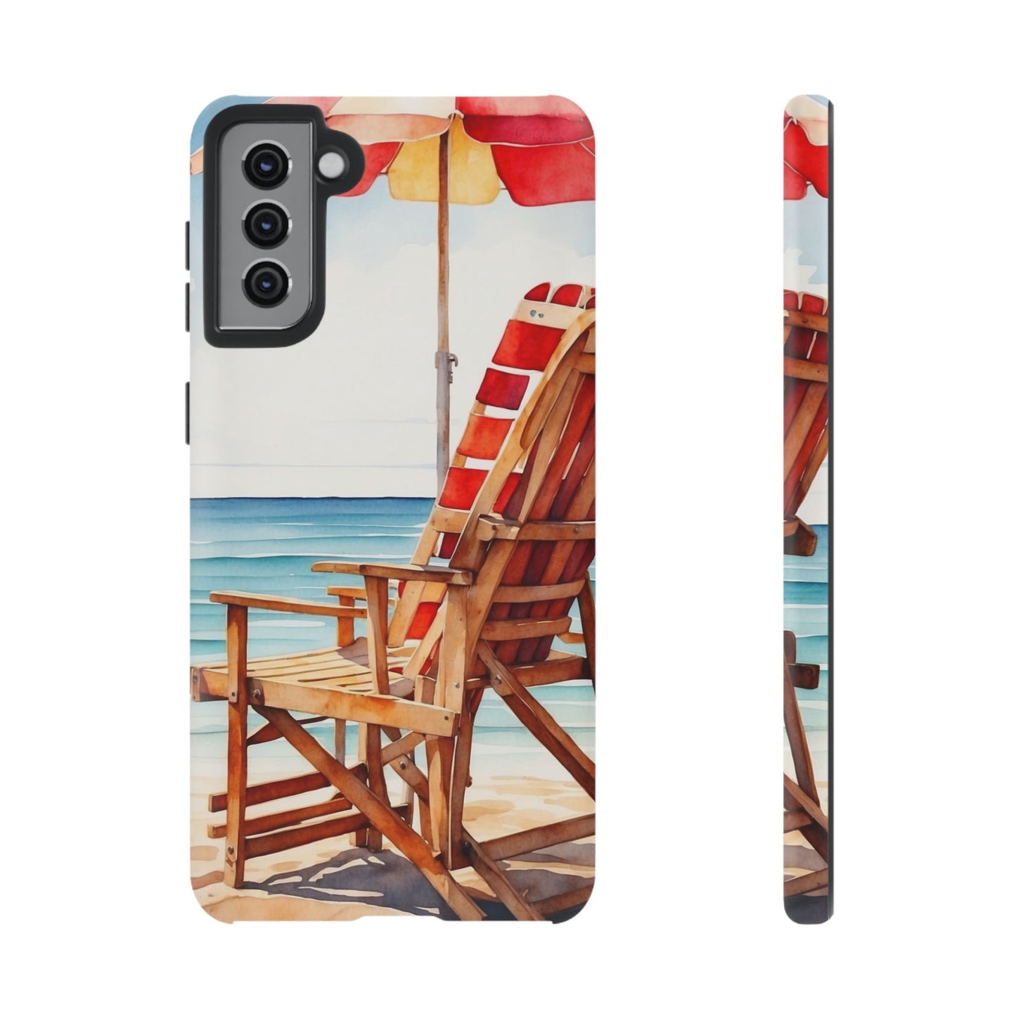 Beach Bliss Samsung Galaxy Case – Relaxing Seaside Chair and Umbrella Design