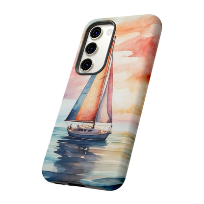 Sailboat Sunset Samsung Galaxy Case – Vibrant Watercolor Design