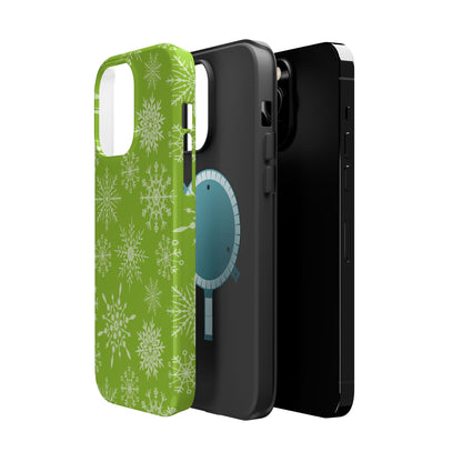 Green Snowflake Pattern – MagSafe iPhone Series Case