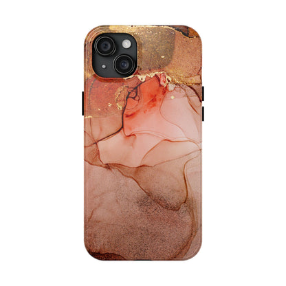 Ruby Red Marble Samsung Galaxy Case - Elegant Red Marble with Gold Accents