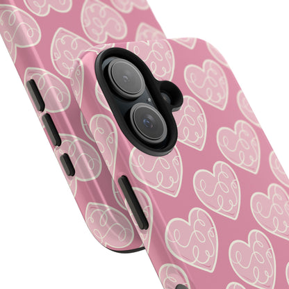 Soft Pink Hearts – iPhone Case