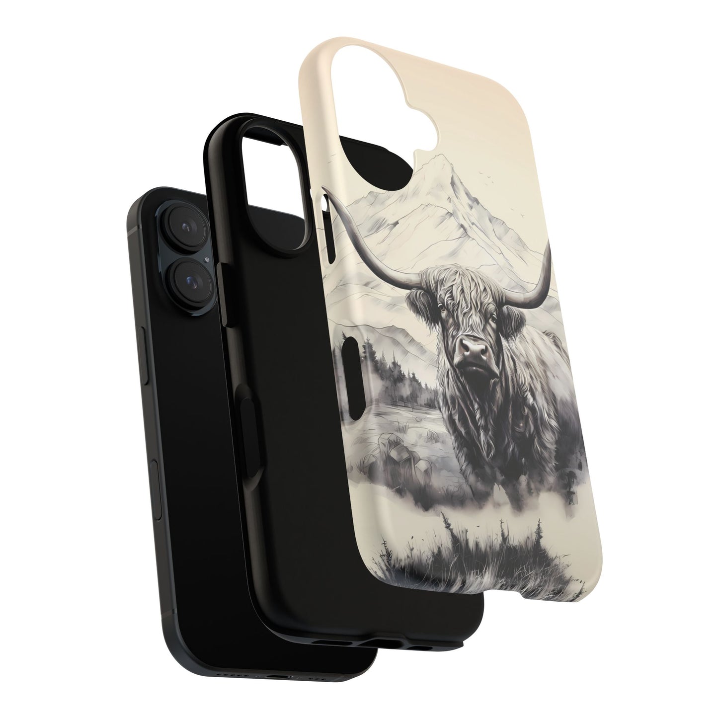 Highland Cow Western iPhone Case