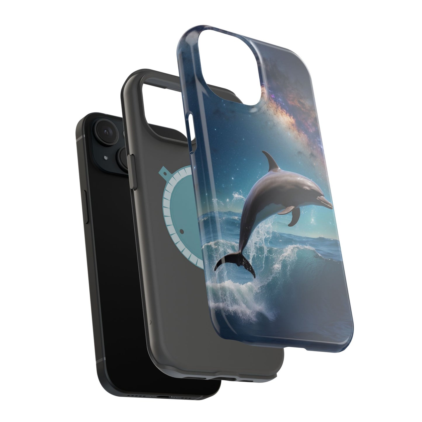 Dolphin Galaxy Splash - MagSafe-Compatible Case