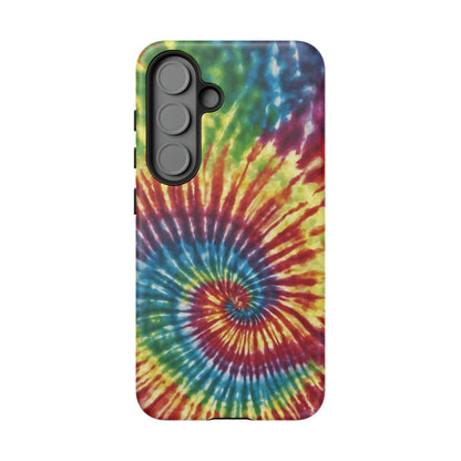 Colorful Retro Tie-Dye Samsung Galaxy Case – Spiral Rainbow Design