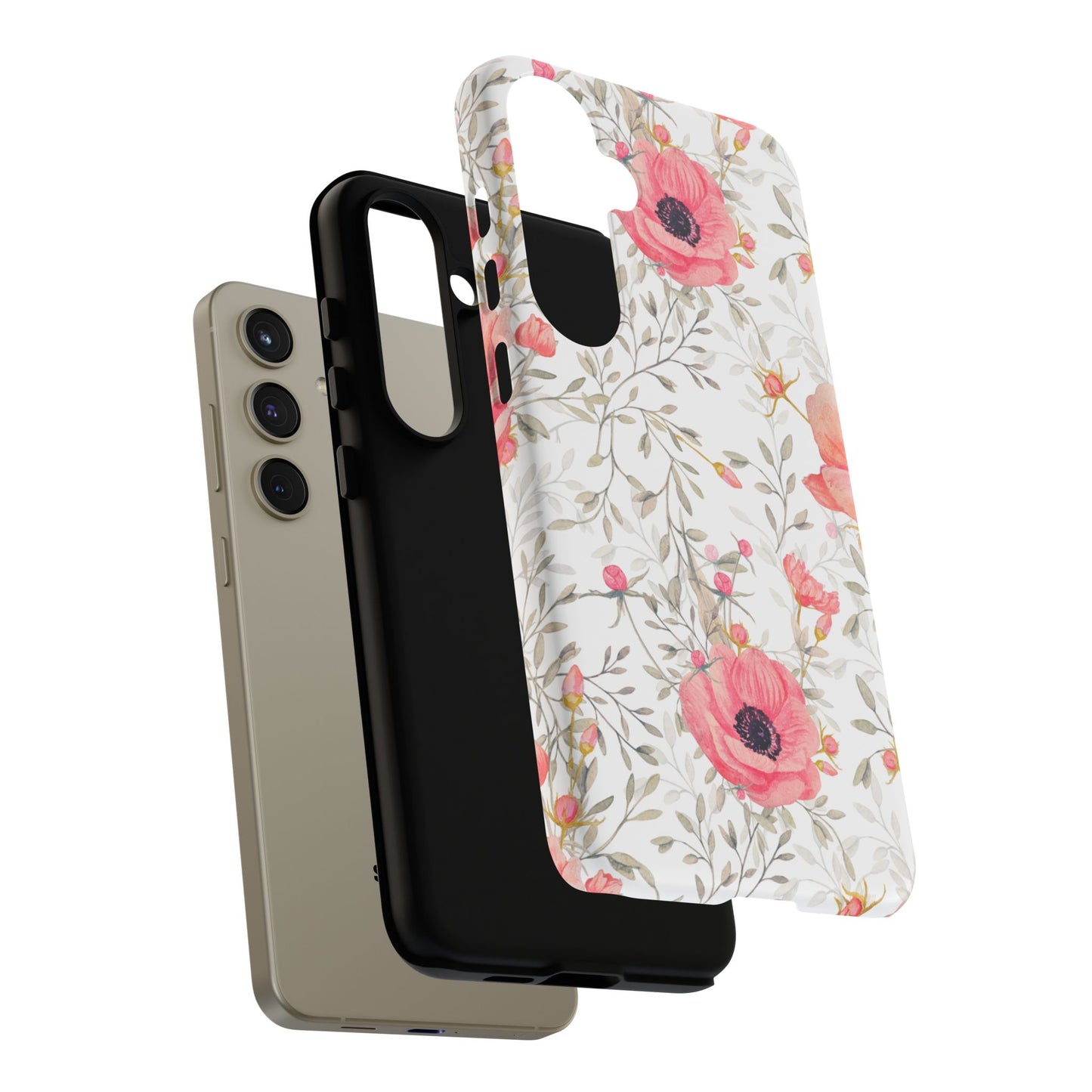 Pink Floral Watercolor Samsung Galaxy Case – Elegant Blossom Design