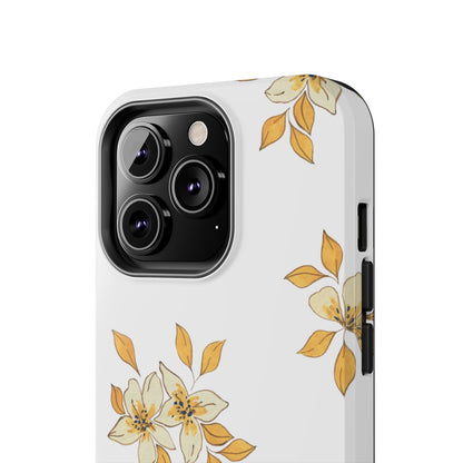 Delicate Yellow Blossom iPhone Case – Minimalist Floral Design with Matte Finish