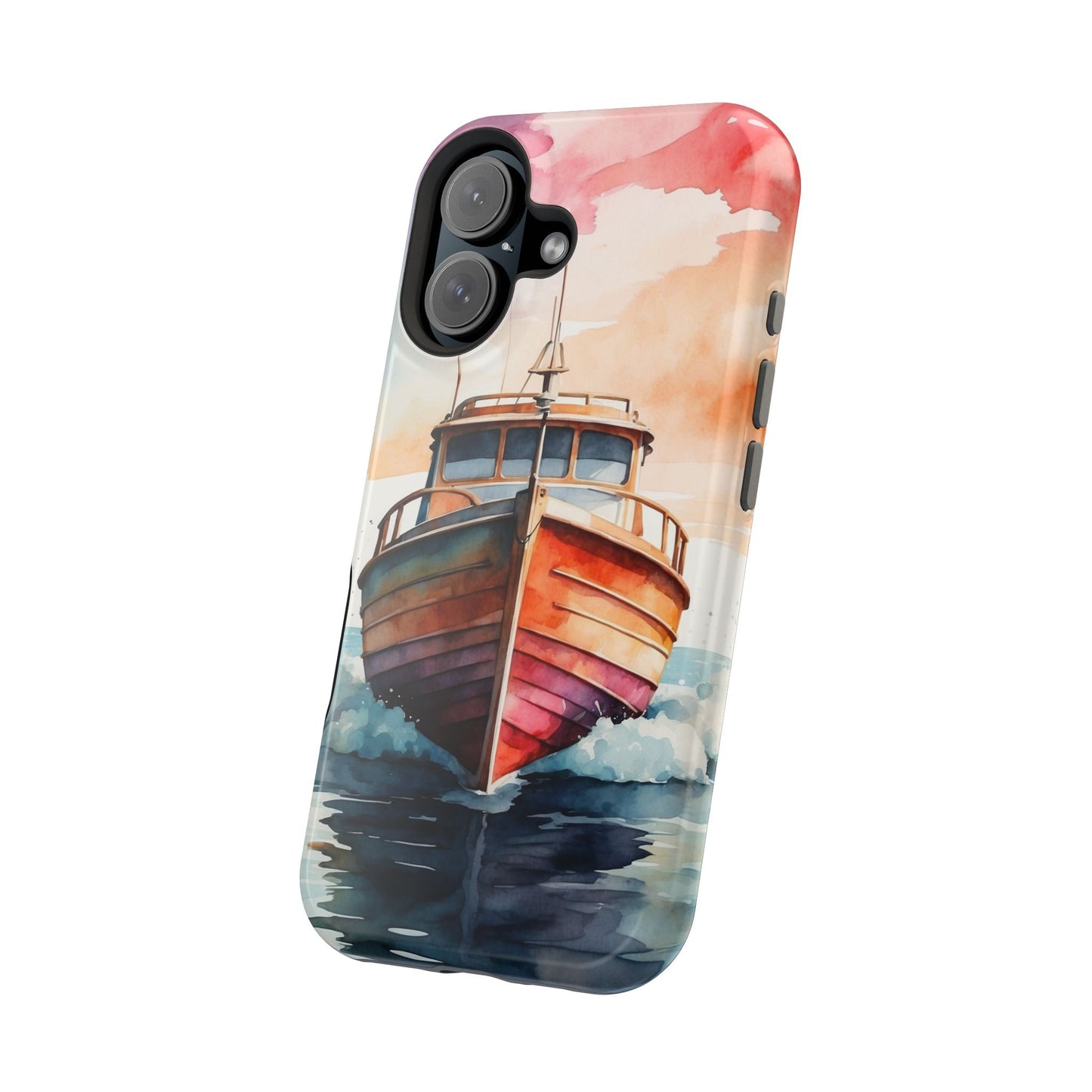 Sunset Sail Watercolor Boat –  MagSafe iPhone Series Case