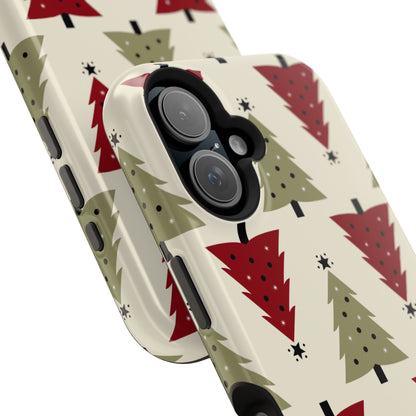 Retro Christmas Trees Pattern - MagSafe iPhone Series Case