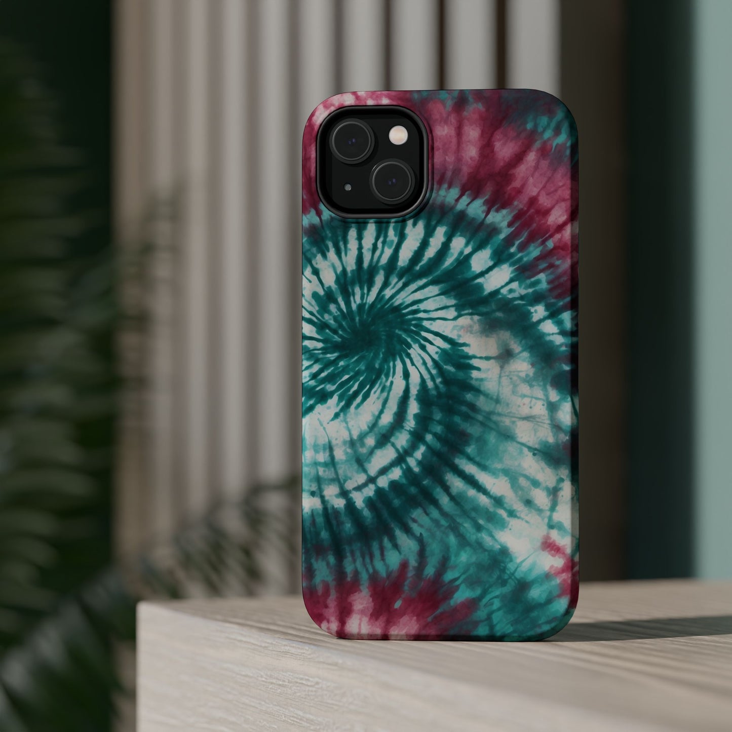 Teal and Pink Tie-Dye MagSafe Case – Stylish and Functional