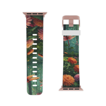 Enchanted Forest Dragonflies & Blossoms Apple Watch Band