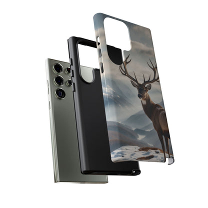 Alpine Majesty: Stag in Snow – Samsung Galaxy Case