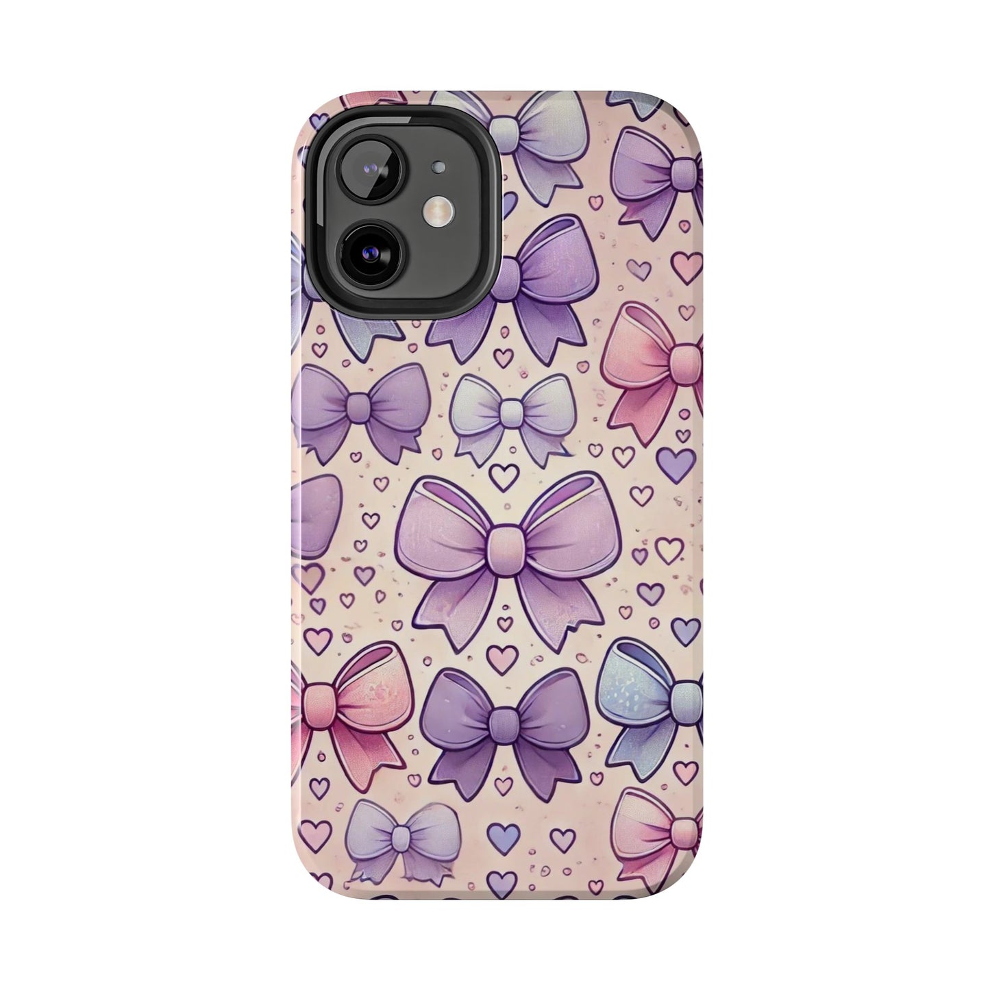 Pastel Bow iPhone Case - Cute Girly Pattern Protective Cover