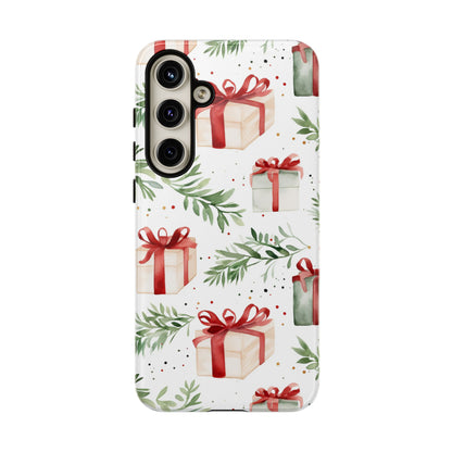 Watercolor Holiday Gifts & Greenery - Samsung Galaxy Series Case