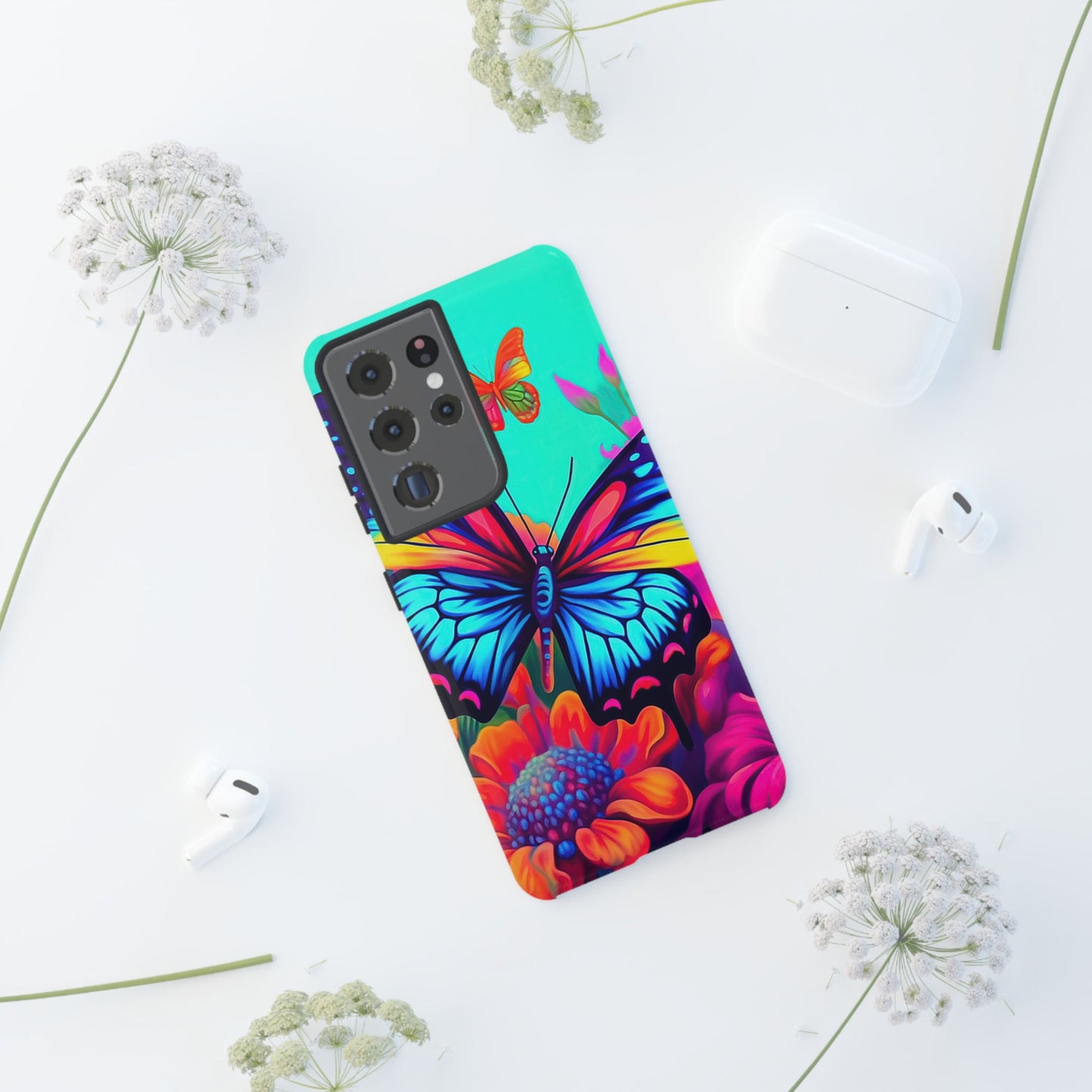 Vivid Butterfly & Floral Burst - Samsung Galaxy Case