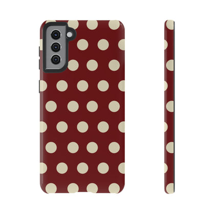 Classic Red & Cream Polka Dots - Samsung Galaxy Case