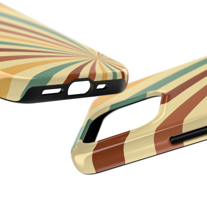 Earthy Retro Swirl iPhone Case – Dual-Layer Protection with 70s-Inspired Earth Tones