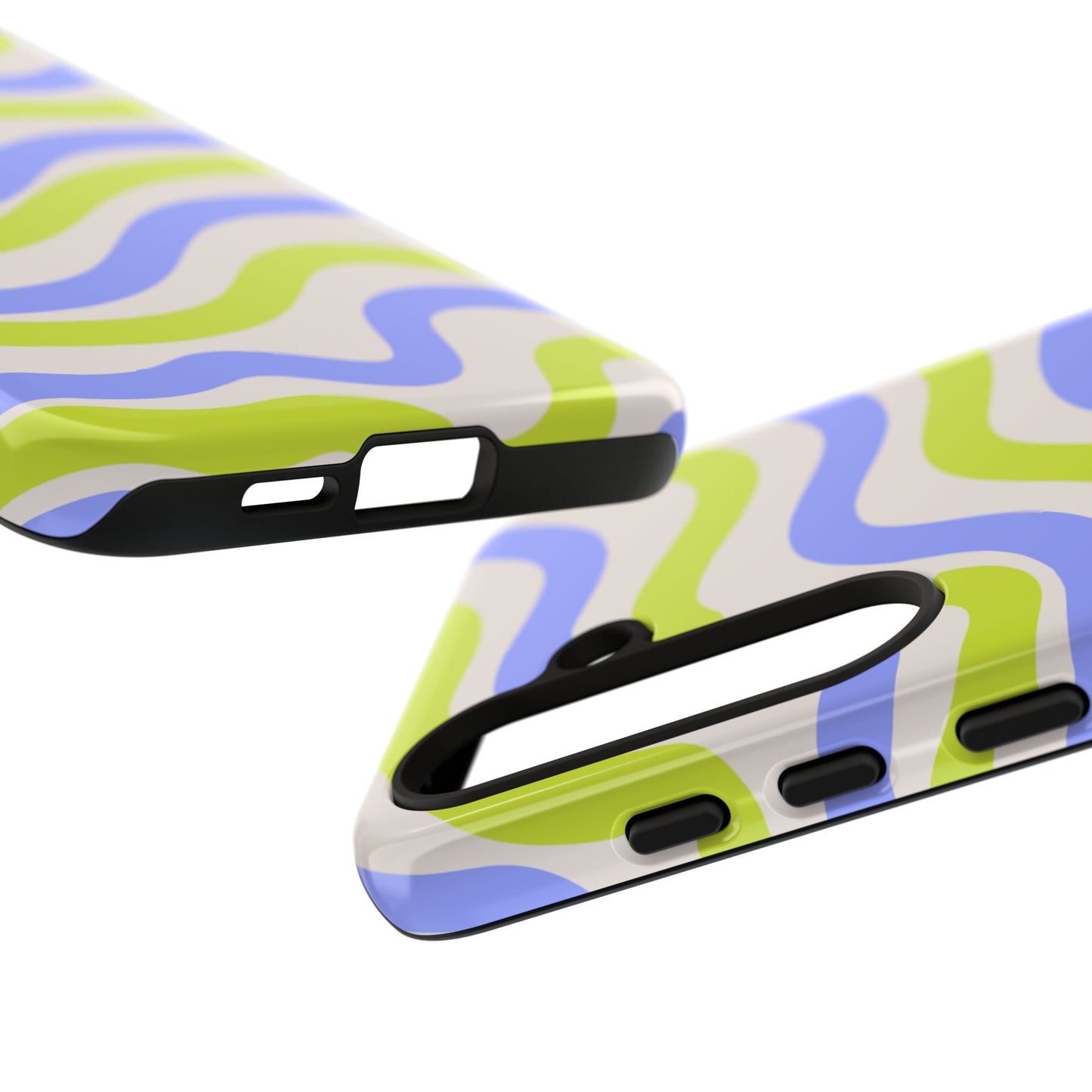 Neon Wave Samsung Galaxy Case – Bold Dual-Layer Protection with 70s-Inspired Vibe