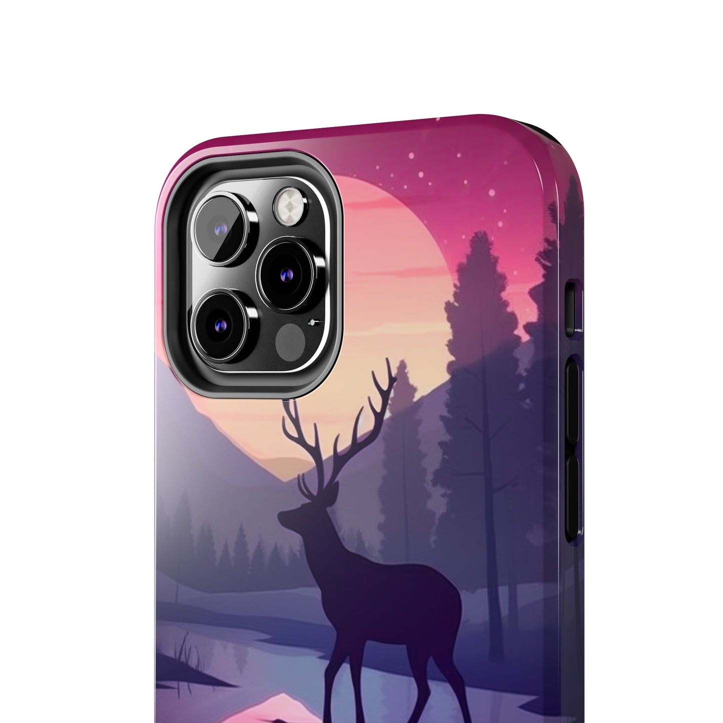 Twilight Elegance: Stag Reflection – iPhone Case