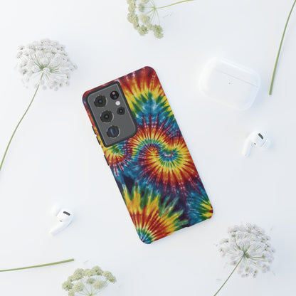 Vibrant Tie-Dye Swirl Samsung Galaxy Case – Retro Rainbow Design