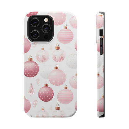 MagSafe iPhone Case: Merry in Pink – Christmas Balls