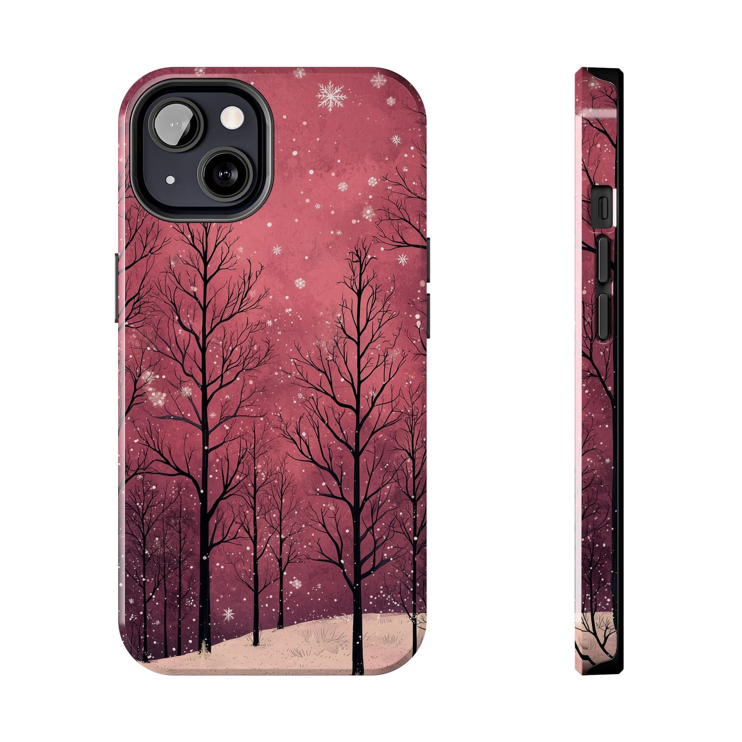 Pink Winter Twilight Forest - iPhone Series Case - BOGO Cases