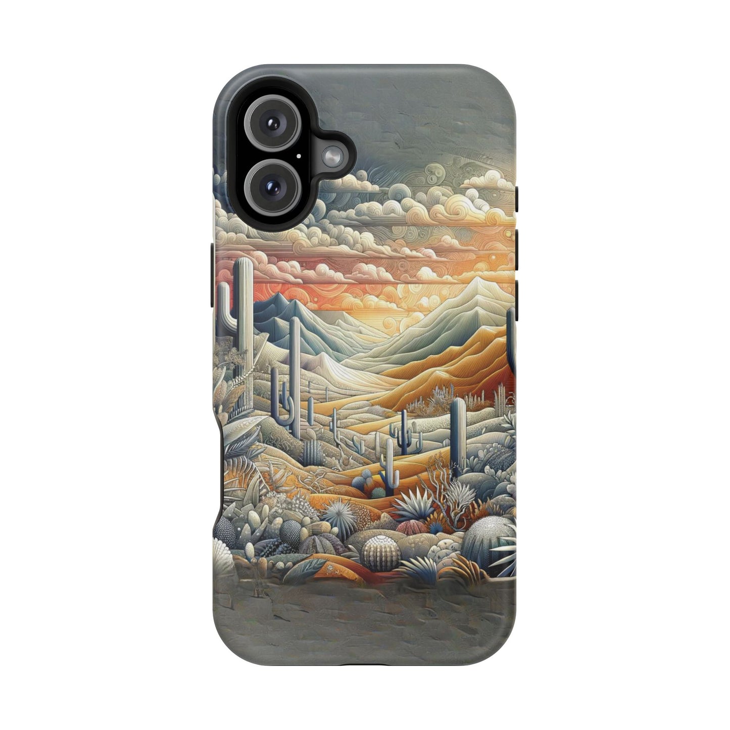 Rugged Elegance Cactus iPhone Case